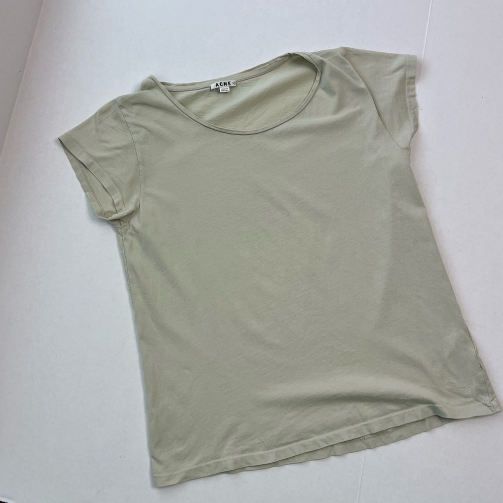 Acne Studios Solid Scoop Neck Fitted Tee - Picture 6 of 6